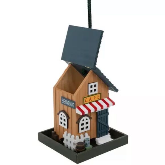 Cafe Wood Bird Feeder - Picture 2 of 3